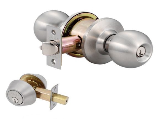 Picture of EZSET COMBINATION SET DOUBLE CYLINDER SATIN STAINLESS STEEL EZ310CBBAUS32D