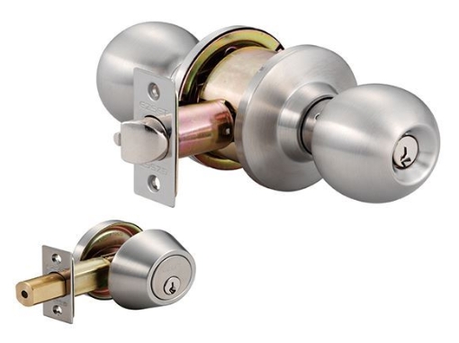 Picture of EZSET BALA COMBO SET KNOBSET & SINGLE CYLINDER DEADBOLT STAINLESS STEEL EZ300CBBAUS32D