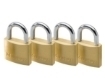 Picture of MASTER LOCK BRASS PADLOCK 4 KEYED ALIKE 30MM HARD STEEL SHACKLE MSP1901Q