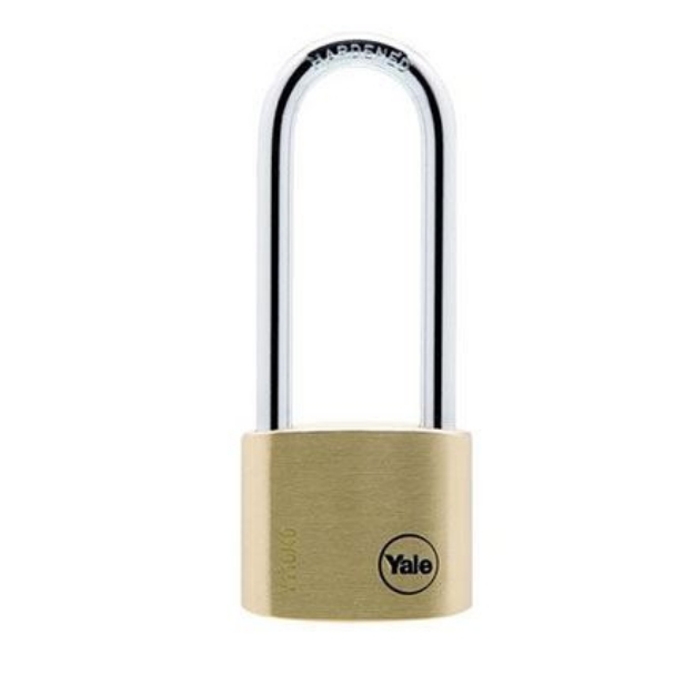 Picture of Yale Classic Series Outdoor Solid Brass Long Shackle Padlock 40mm with Multi-pack - Y110/40/163/1