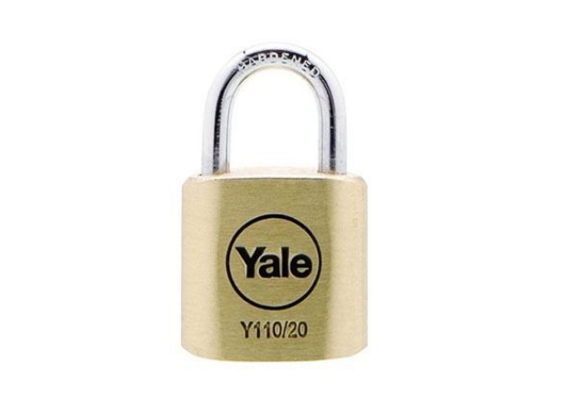 Picture of Yale Classic Series Outdoor Solid Brass Padlock 20mm with Multi-pack Y110/20/111/1
