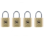 Picture of Yale Classic Series Outdoor Solid Brass Padlock 25mm with Multi-pack - Y110/25/115/4