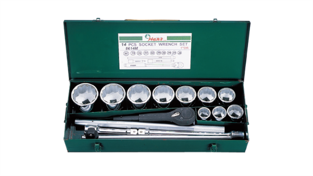 Picture of Hans 1" Drive 14 Pcs. Socket Wrench Set - 8614 - Metric Size