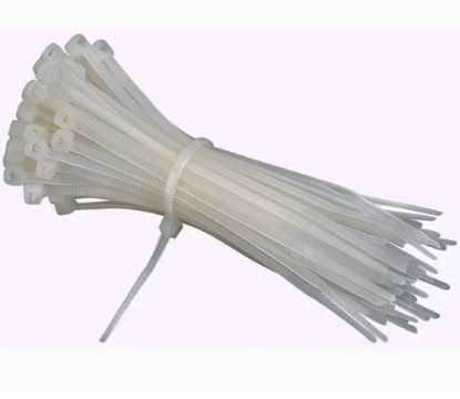 Picture of Taiwan White Cable Tie - 100 Pcs. per Pack - 3.5MM x 10"