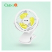 Mini Rechargeable Desk Fan with Night Light (White/Pink)