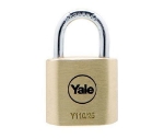Picture of Yale Classic Series Outdoor Solid Brass Padlock 25mm with Multi-pack - Y110/25/115/1