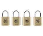 Picture of Yale Classic Series Outdoor Solid Brass Padlock 25mm with Multi-pack - Y110/25/115/4