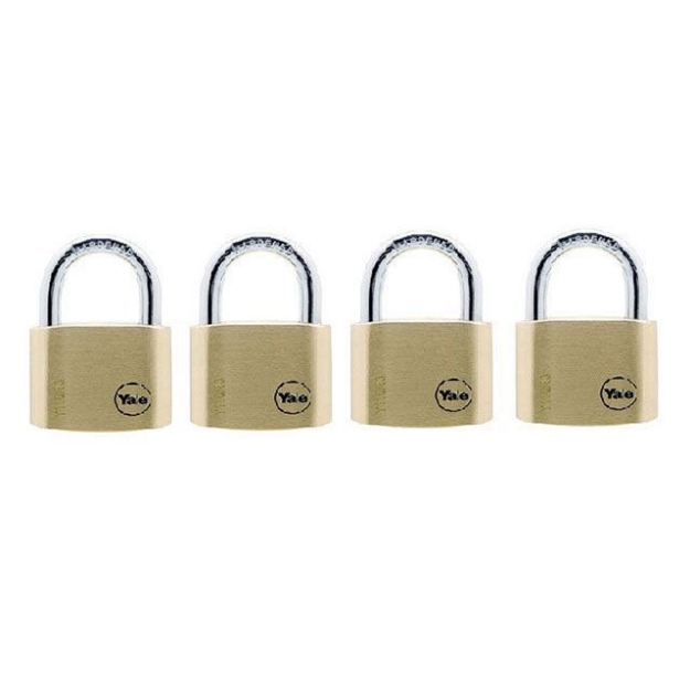 Picture of Yale Padlock Solid Brass 40mm 22mm Shackle 4 pc KA, YLHY110/40/123/4