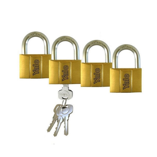 Picture of Yale Padlock Solid Brass 30mm 16mm Shackle 4 pc KA, YLHV14030KAX4