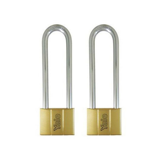 Picture of Yale Padlock Solid Brass 60mm 128mm Shackle 2 pc KA, YLHV14060LS120KAX2
