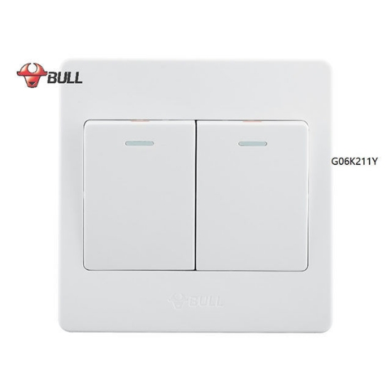 Picture of Bull 2 Gang 1 Way Switch Set (White), G06K211Y