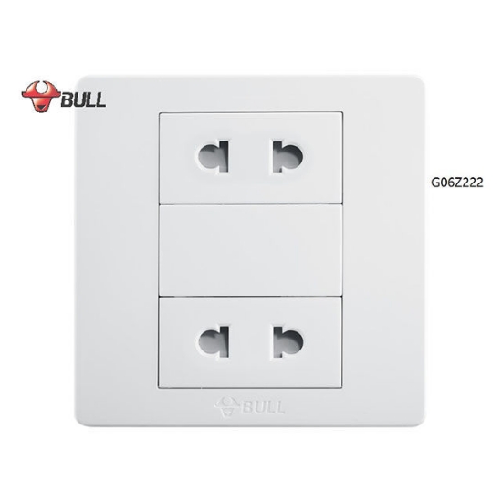 Picture of Bull 2 Gang Universal Outlet Set (White), G06Z222