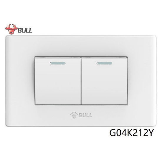Picture of Bull 2 Gang 3 Way Switch Set (White), G04K212Y