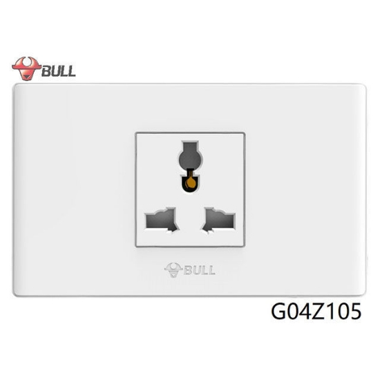 Picture of Bull 1 Gang Universal Outlet Set (White), G04Z105