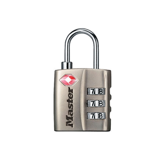 Picture of Master Lock Padlock Set Your Own Combination 30mm Nickel, MSP4680DBLK