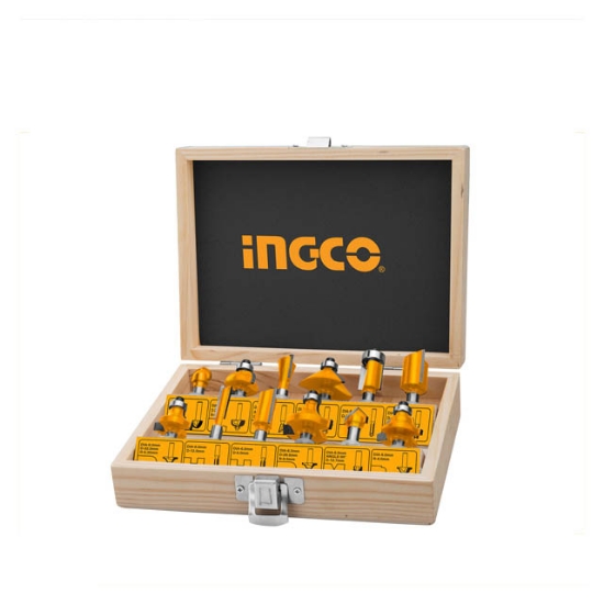 INGCO 12pcs 1/4inch Router Bits Set (6mm), AKRT12141