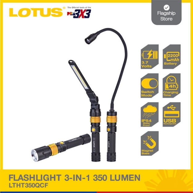 Picture of LOTUS 3-IN-1 350 Lumen Flashlight LTHT350QCF