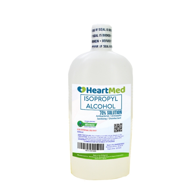 Picture of MEDICAL DEPOT ALCOHOL 70% HEARTMED 500ML - MDAH90
