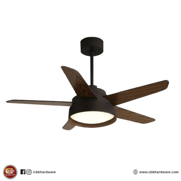 Picture of ACO CEILING FAN WITH LED LIGHT 5-BLADES 52" RUBBER BRONZE - ACFLLRB10300