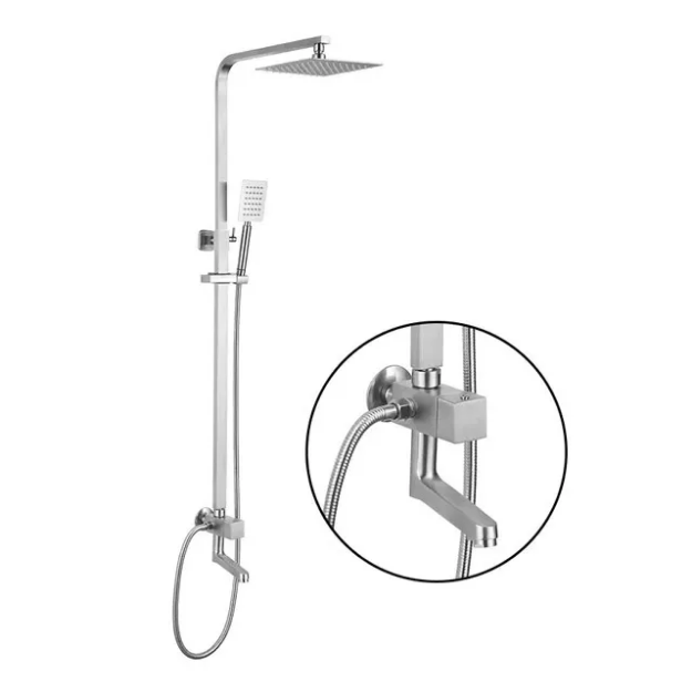 Picture of ON-WALL SHOWER BAR SET,SQUARE SS-AXS51S300S