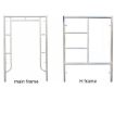 Picture of SCAFFOLDING SET WITH 2H FRAME,2 CROSS BASE AND 1 CATWALK,SET SIZE 1.2M X 1.7M