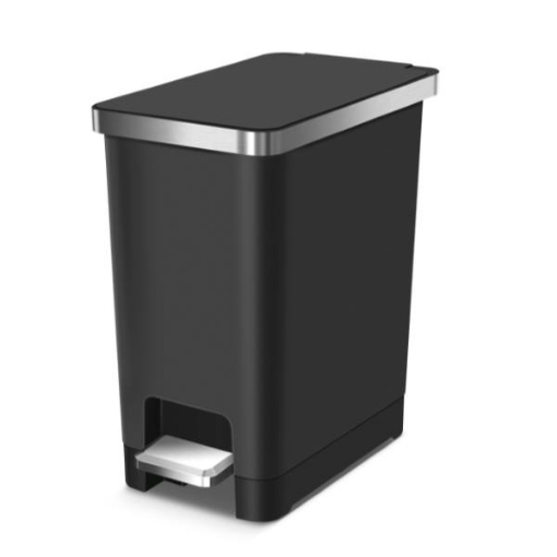 Picture of HANA SLIM PLASTIC STEP BIN 10L BLACK