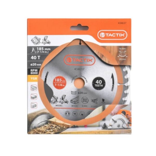 Picture of CIRCULAR SAW BLADE F/WOOD 185 X 16MM 40T - ME434637