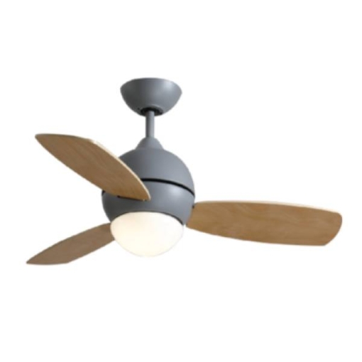 Picture of ACO NEST AZURE 3-BLADE CEILING FAN WITH LED LIGHT 36" GRAY ACO8003GRY