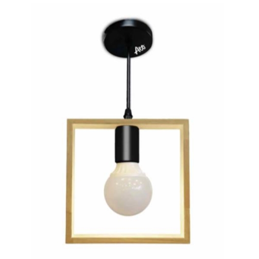 Picture of ACO WOODEN SQUARE PENDANT LIGHT