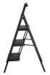 Picture of HOMER 3-STEP STEEL LADDER BLACK HOMLSSL03B