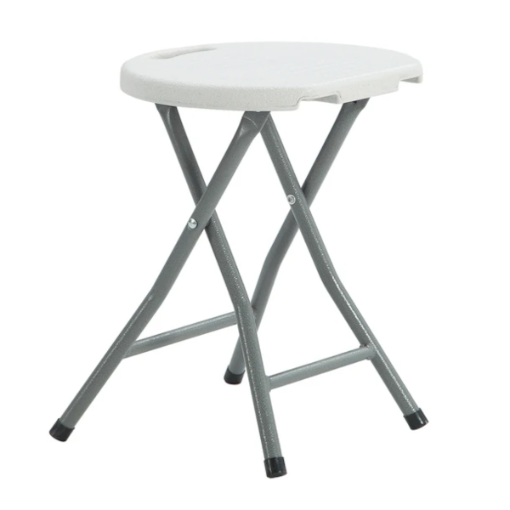 Picture of HOME PLASTIC FOLDING STOOL PORTABLE AND SPACE SAVING DESIGN HOMD96WHT