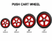Picture of Push Cart Rubber Wheel 6,8,10,12 Inches light Rubber Iron Heart Wheel Solid Wheel