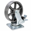 Picture of 8" Trolley Pure Iron Wheel Caster Specifications (HQ) ,  Caster Heavy Duty Wheel Fixed, Swivel (With Lock & W/Out lock)