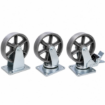Picture of 6" Trolley Pure Iron Wheel Caster Specifications (HQ) ,  Caster Heavy Duty Wheel Fixed, Swivel (With Lock & W/Out lock)