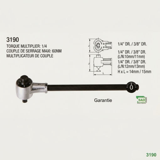 Picture of OSK TOOLS CLICK TORQUE WRENCH, GTM-4615HN