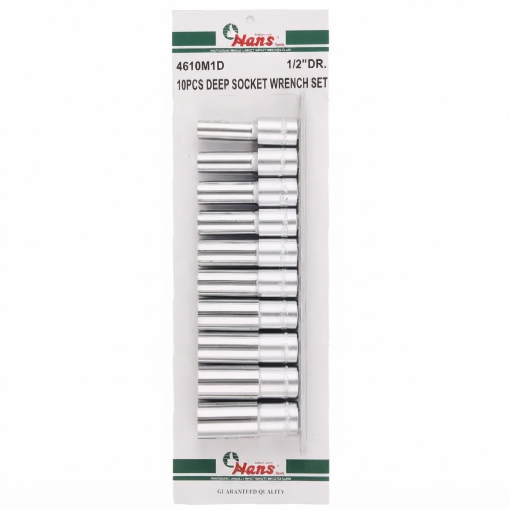 Picture of Hans 1/2" Dr. 10Pcs. Deep Socket (Points), 4610M1D