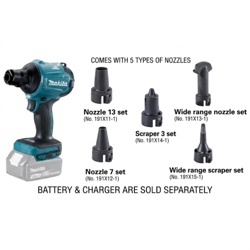 Picture of Makita Circular 40Vmax XGT BL Cordless Dust Blower, AS001GZ