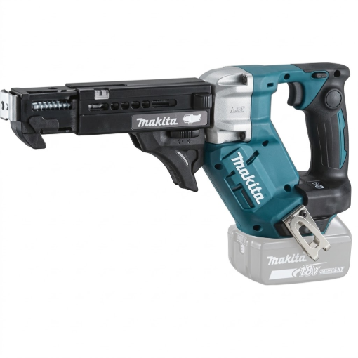 Picture of Makita 18V LXT BL XPT Cordless 0-6,000 RPM 55 mm (2-3/16") Auto Feed Screwdriver with Silent Clutch, DFR551Z