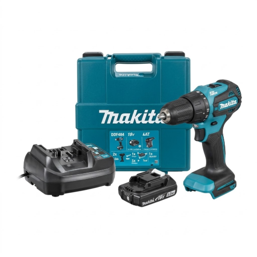 Picture of Makita 18V LXT Brushless Cordless 13 mm (1/2") 65 N·m (580 in.lbs) Hammer Driver Drill, DHP490WVE
